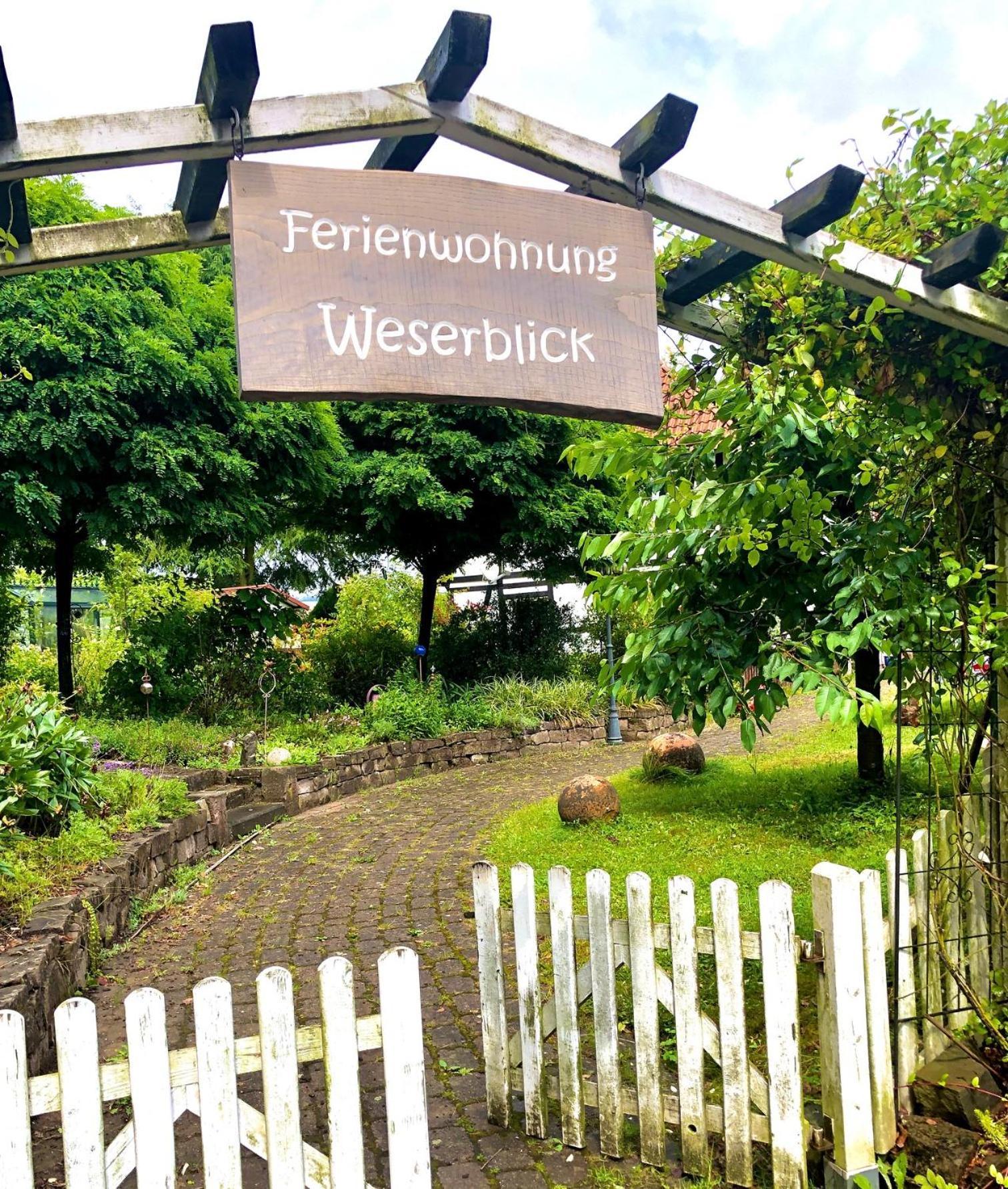 Ferienwohnung Weserblick Polle Ngoại thất bức ảnh